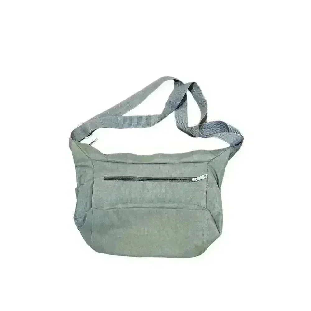 BoBo Xiuxian Women's Dark Sage Gray/Green Multi Pocket Hobo Bag w Adj Strap